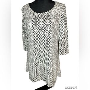 Peck & Peck Monochrome Patterned Tunic